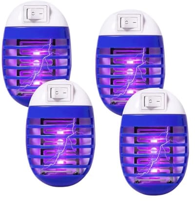 4 stuks - Elektrische Muggenlamp voor Stopcontact - UV Insectenvanger - Fluisterstil en Veilig - Muggen en Vliegenvernieter voor Huis en Kantoor