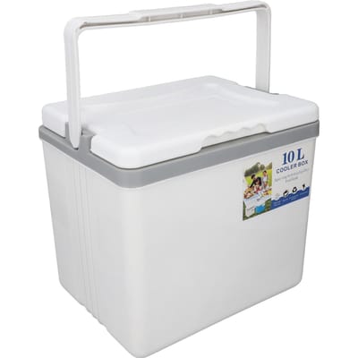 Glacière 10L EPS Très Efficace avec Poignée Glacière Isolée pour Camping Pique-nique Pêche Usage Commercial Blanc blanc