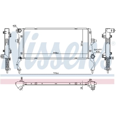 Radiator, motorkoeling NISSENS 606739