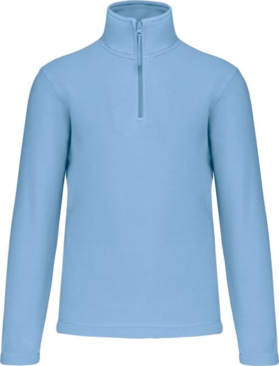 Fleecevest 'Enzo' met ritskraag merk Kariban maat S Sky Blue