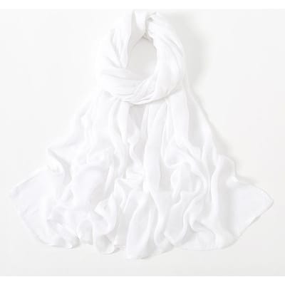 29 Kleuren 180*95cm Ramadan Dames Brede Rand Effen Katoen Rayon Hijab Sjaal Dames Wikkel Sjaals Moslim Hoofdband Islamitische Sjaals white