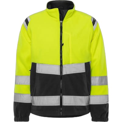 Fristads Hi Vis Fleecejack Winddicht Klasse 3 4041 Fe - Hi-Vis geel/zwart - XS