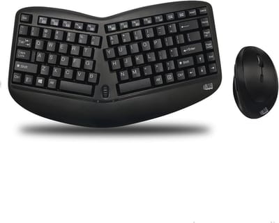 Draadloos QWERTY Toetsenbord en Muis - 2,4 GHz, 87 Toetsen, Membraantoetsenbord, Zwart