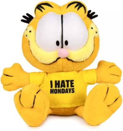 Garfield met Geel T-shirt Pluche Knuffel 20 cm - Garfield Kat Cat Plush Toy - Speelgoed Knuffeldier voor kinderen jongens meisjes - Odie Hond Dog