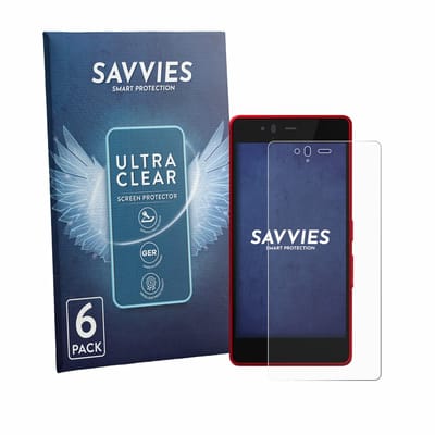 Savvies - Screenprotector voor Fujitsu Arrows M04 - Folie Beschermfolie transparant 6 Stuks