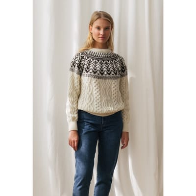 TWOTHIRDS Ballygally Knit Jacquard Maat: XS | Sweaters Outlet | Dames | Wit