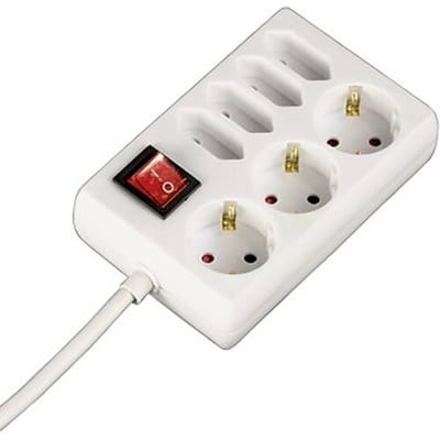 Hama Stekkerdoos met schakelaar - 7-voudig - 1,4m kabel - Wit