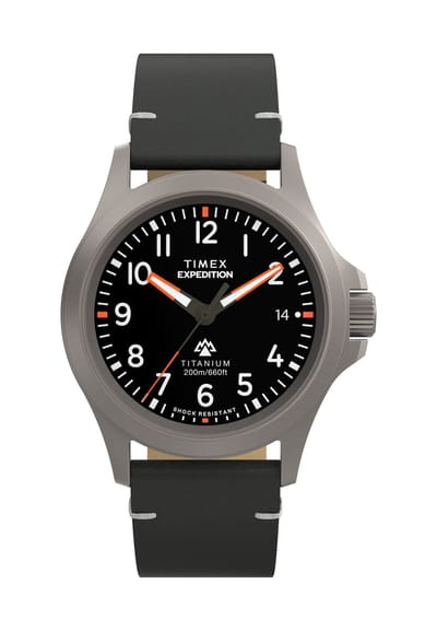 Timex Expedition North Titanium Qa Quartz Analoog Horloge Groente Kast: 100% #Tide Ocean Material® | Armband: 100% Titanium 38 TW2W78000AJ, TW2W78100AJ, TW2W78200AJ