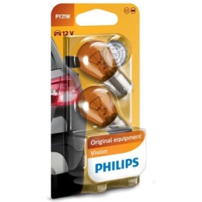 P27/7w lamp PHILIPS PY21W Premium 12V/21W, 2 Stuk