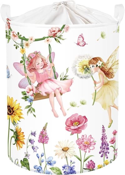 Prinses Opbergmand - Speelgoedbak Wasbak - Kinderspeelgoed Organiseren - Waterdichte PE-coating - 63 Liter 50cm Hoog - Fee