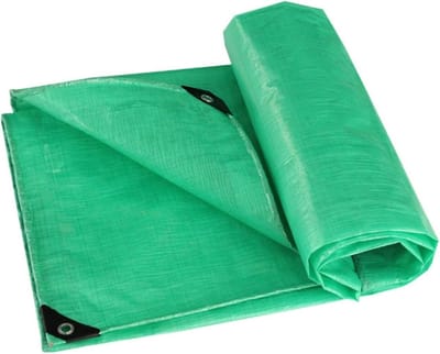Zwaar Poly Tarp - Waterdicht Dekzeil - Buiten Beschermen - Aluminium Ogen - 5x1m - Groen