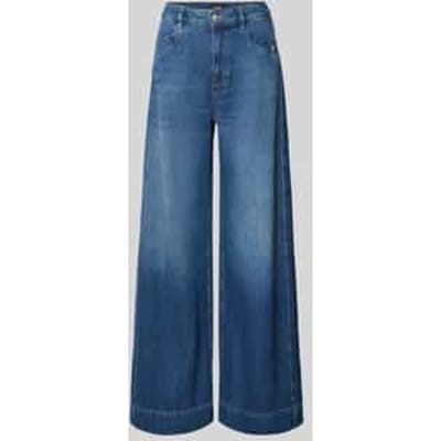 Wide leg jeans met labeldetail model 'Eila'