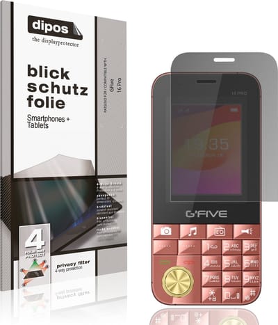 dipos – Matte Privacy Screenprotector geschikt voor GFive 16 Pro | Anti-Spy Beschermfolie