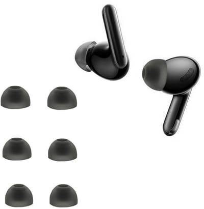 Dailygoods - Vervangende Siliconen Oordopjes voor In-Ear Hoofdtelefoons, 6 Stuks (Zwart)