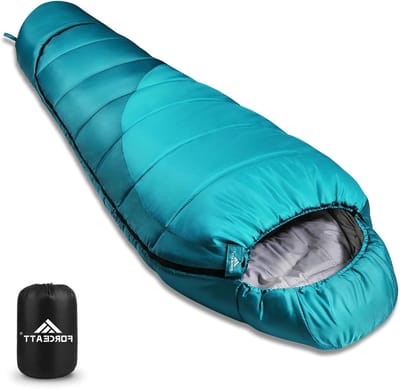 Mummy Slaapzak - Winterslaapzak Outdoor - Kamperen en Hiken - Waterdicht en Scheurvast - 210 x 64 cm - Blauw