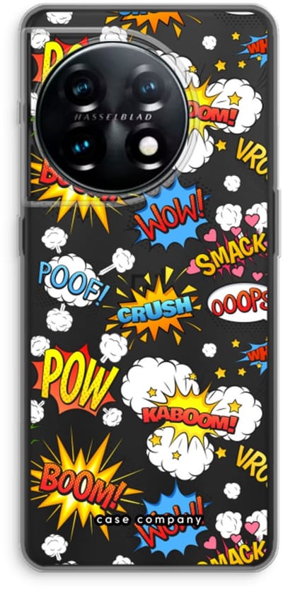 Case Company® - Hoesje geschikt voor OnePlus 11 hoesje - Pow Smack - Soft Cover Telefoonhoesje - Bescherming aan alle Kanten en Schermrand