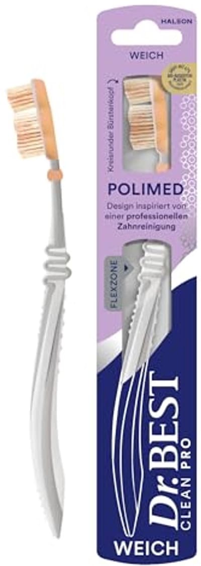 Zachte Polimed Tandenborstel voor Betere Reinigingsprestaties op Moeilijk Bereikbare Plaatsen