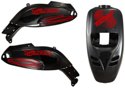 Piaggio Typhoon Stickerset - Cyclone - Rood