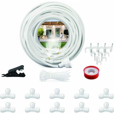 Buse de pulvérisation pour douche brumisée Système d'irrigation extérieur Ensemble d'arrosage automatique Prévention des coups de chaleur Pulvérisateur d'arrosage extérieur Irrigation Convient pour l'extérieur
