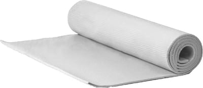 Yogamat/fitness sport matje - grijs - 183 x 60 x 1 cm - Sportmat - Thuis sporten - rubber