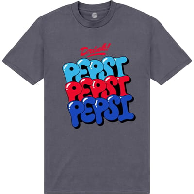 Pepsi Co. Bubble Text Men's T-Shirt - Charcoal - L