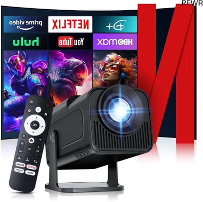 Projector - Beamer Beeld - Film Avond - Draagbaar Formaat - HD Resolutie - Wit