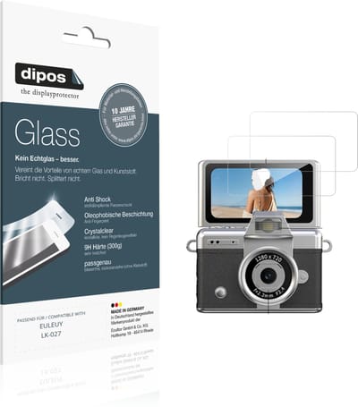 dipos – 2x Pantserfolie geschikt voor EULEUY LK-027 | 9H Screenprotector