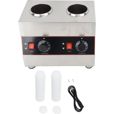 1300ml Commerciële Sauswarmer Kaasdispenser Hot Fudge Warmer 30?85 graden C Temperatuur Instelbaar Dubbel L