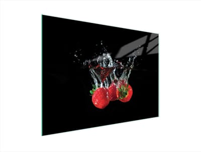 TMK ArtDeko - Snijplank - 40x30 cm - Truskawki - Glas
