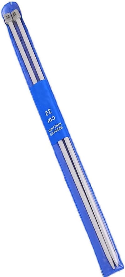 Set van 2 Stuks 35 cm Lange Enkele Punt Breinaalden van Aluminium - Brei- en Haaknaalden voor Handgemaakte Projecten en DIY Gereedschap (4.5mm)