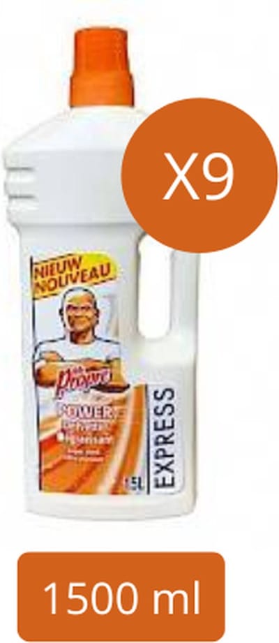 Mr. Proper Express Power Ontvetter Allesreiniger - 9 x 1.5 l