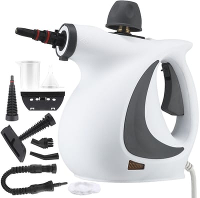 Homtas 9 Delige Stoomreiniger - Steam Cleaner - Handstoomreiniger - 3.5 Bar - 1050W - Extra Krachtig