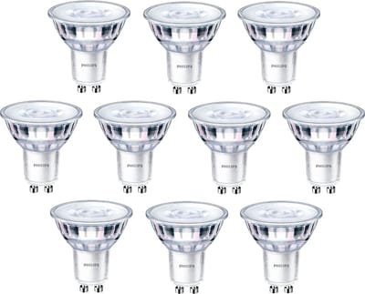 10 stuks | Philips LED GU10 2.7W/840 Koel Wit 36º 230lm Niet-Dimbaar Ø5cm | GU10 | 2.7 watt | 15.000 Branduren