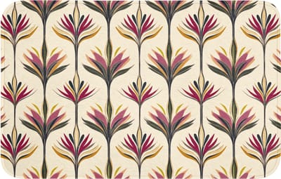 Badmat 80x50 cm - Antislip - Waaier - Motief - Kleurrijk - Badmatten voor badkamer - Badkamermat - Douchemat - Badkamer mat