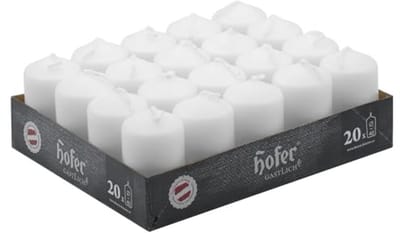 Witte Pillekaarsen 4 x 7 cm - Lange brandduur, geurloos en druppelvrij - Set van 20