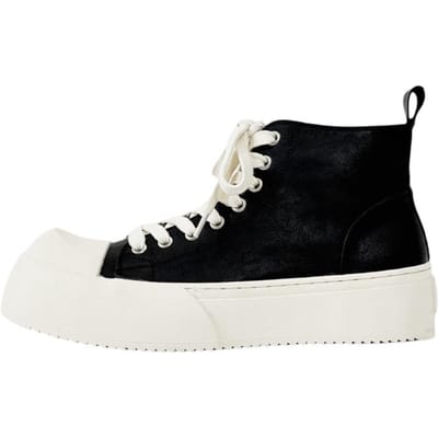 Chaussures à semelle plate minimalistes à grosse tête et parfum de lait, chaussures derby à plateforme high street tendance pour homme, chaussures décontractées en cuir pour le quotidien 44 white