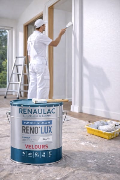 Renaulac - hybride lakverf - Reno’Lux Velours - zijdemat wit - 1 l houtwerk/kozijnen