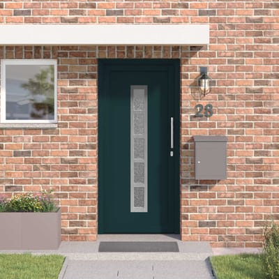 vidaXL - Voordeur - 88 - x - 200 - cm - PVC - Antracietkleurig