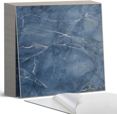 Coloray Plaktegels - Natuursteenpatroon Zelfklevende Tegels - 20 cm x 20 cm - Marine Plaktegels - 20 stuks - Vierkant PVC Tegels - Plaktegels Badkamer - Plaktegels Vloer - Vinyl Tegels Zelfklevend - Wandtegel Zelfklevend
