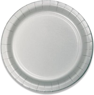 Bordjes shimmering zilver 8 stuks