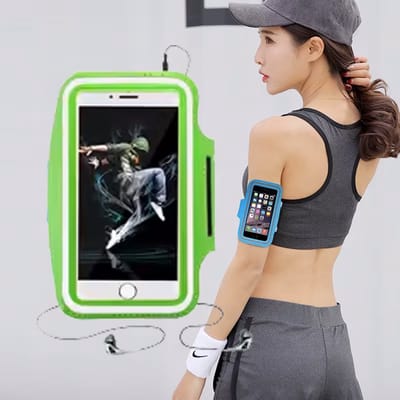 Hardloop armband - Armband voor telefoon - Sportarmband - Telefoonhouder - Groen - Hardloop-armband voor telefoon - Met sleutelvakje - CHPN