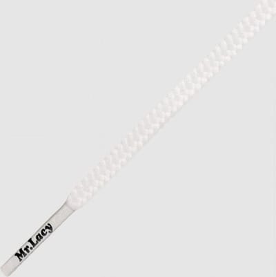 Goalies Slim Rond 4 mm x 125 cm Wit - Voetbalschoen veters - MrLacy Hexagrip schoenveter