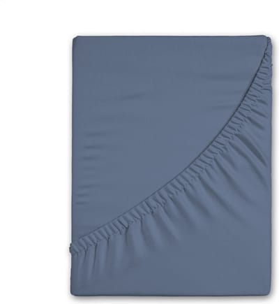 Good Morning hoeslaken effen kleur - Lits jumeaux 180x200 cm - Blauw - 100% Katoen flanel