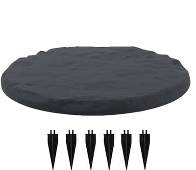 Stapstenen Tuinpad - Pad Decoratie - Buitenruimte Verfraaien - Antislip Grondhaken - Ca. 39 cm - Grijs