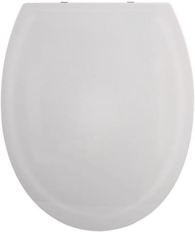 Lichtgrijze Ovale Toiletbril met Softclose en Quick-Release Mechanisme - Antibacterieel Thermoplast