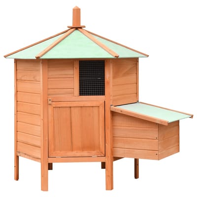 vidaXL - Kippenhok - 126x117x125 - cm - massief - grenen- - en - vurenhout