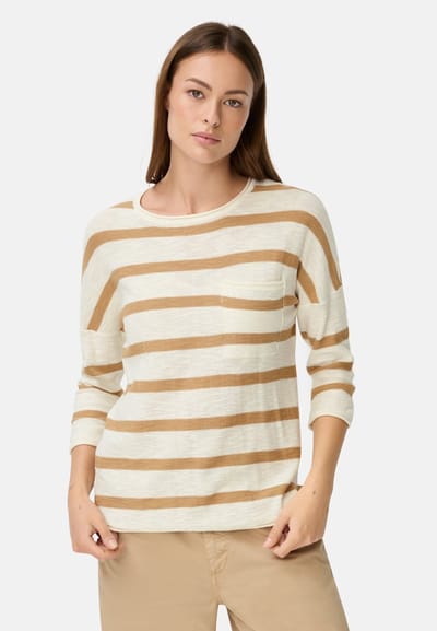 camel active Boxy gebreide trui met 3/4-mouwen - Maat - Melkwitwomenswear-XXS