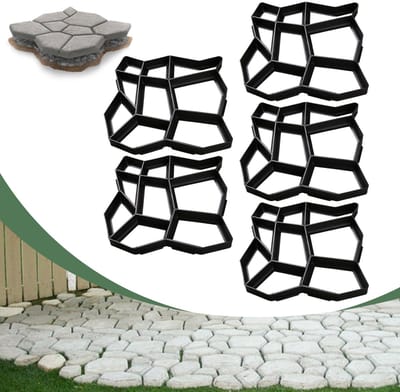 5pcs Tuinpad mal voor beton van kunststof – Praktische oplossing voor tuinpaden, weer- en corrosiebestendig