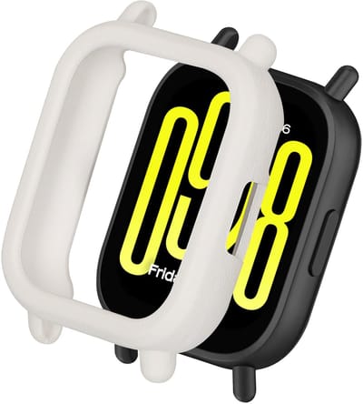 kwmobile Beschermhoes voor Xiaomi Redmi Watch 5 Active - Fitness Tracker Case van TPU - Soft Smartwatch Case - wit