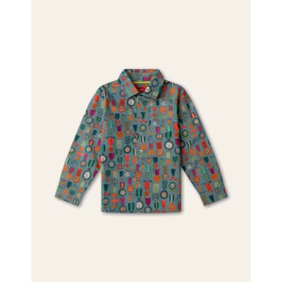 Oilily Bertus Blouse- maat104/4yr Bristol Blauw